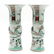 Pair of China Porcelain Famille Verte Decor Vases - 2