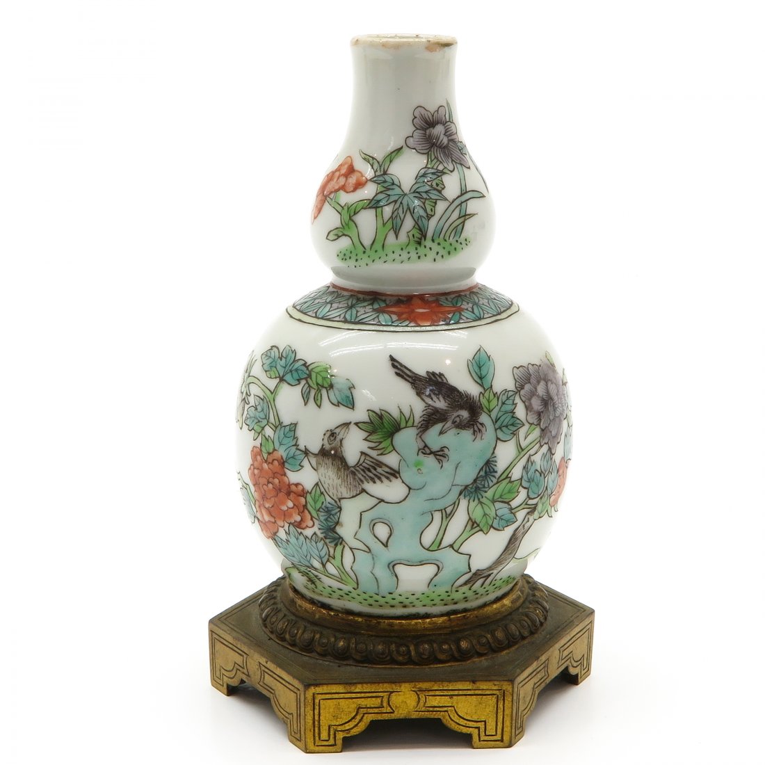 China Porcelain Famille Verte Decor Vase (1 of 6)