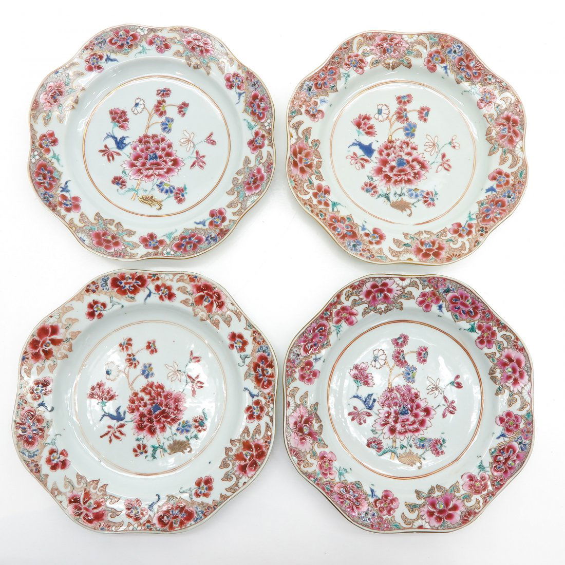 Lot of 4 18th Century China Porcelain Plates (1 of 2)