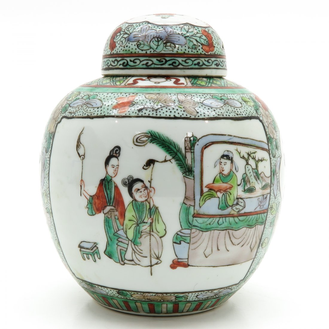 China Porcelain Ginger Jar: 21 cm. tall.