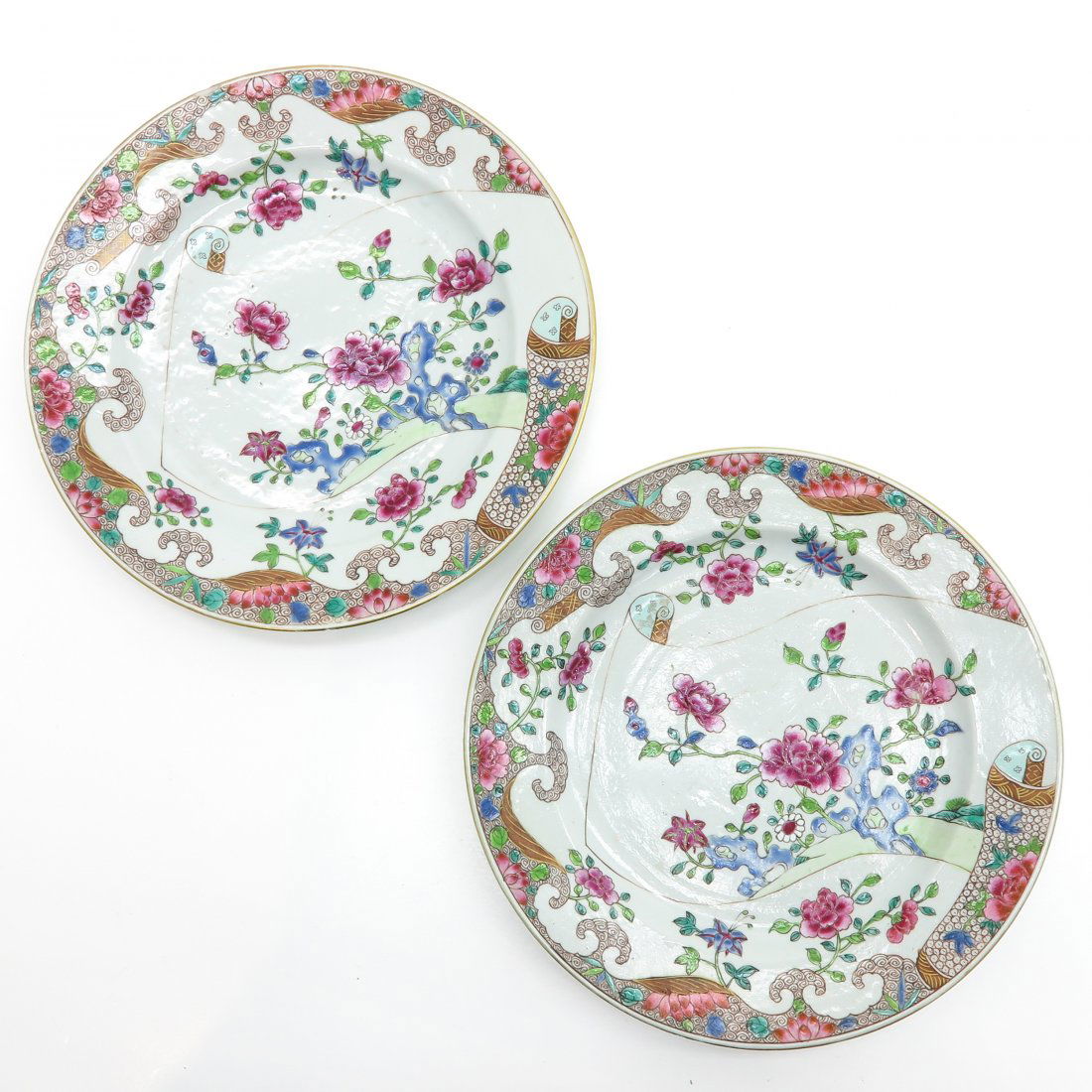 Lot of 2 18th Century China Porcelain Plates (1 of 2)