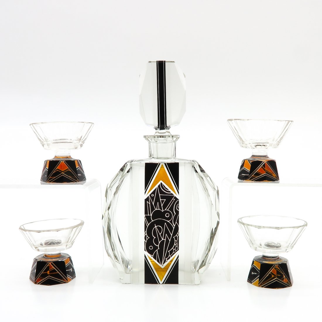 Art Deco Cut Crystal Decanter Set Circa 1910 (1 of 1)