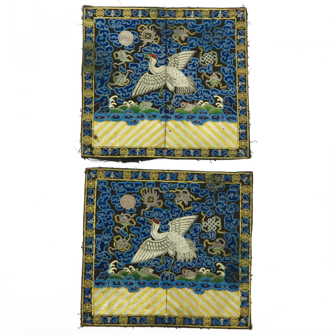 Embroidered Silk Chinese Rank Badge Cloths (1 of 2)