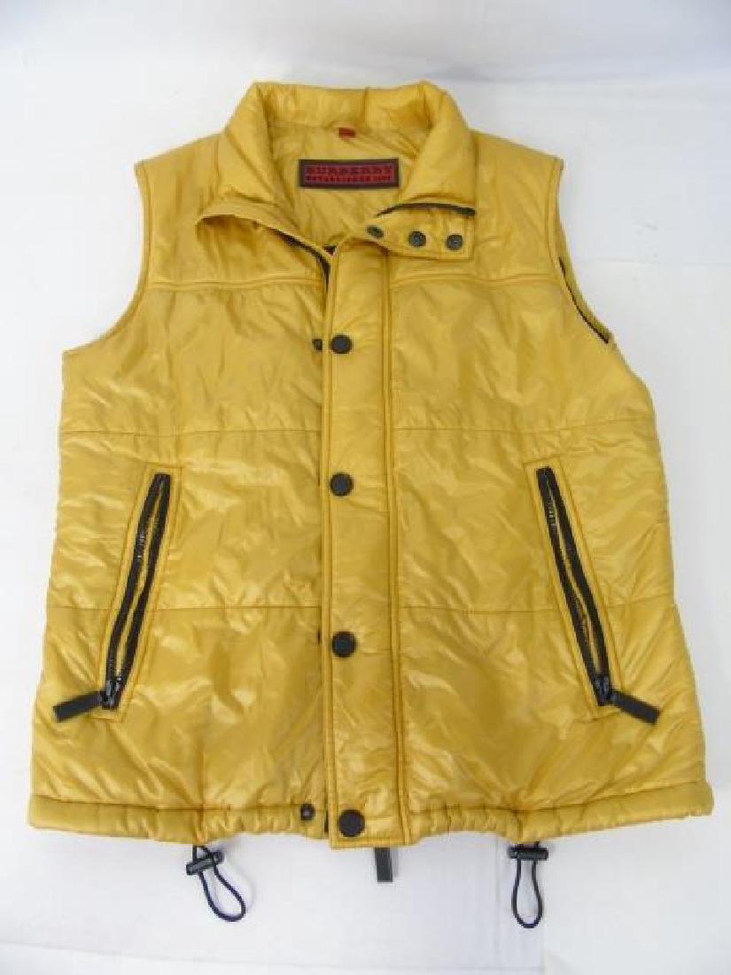 Designer Burberry Gold Colored Vest: Designer Burberry Gold Colored Vest. Nice condition. Mens or womens. Size medium. Original labels.