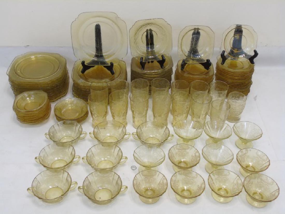 Antique Amber Depression Glass Dinner Service (1 of 9)