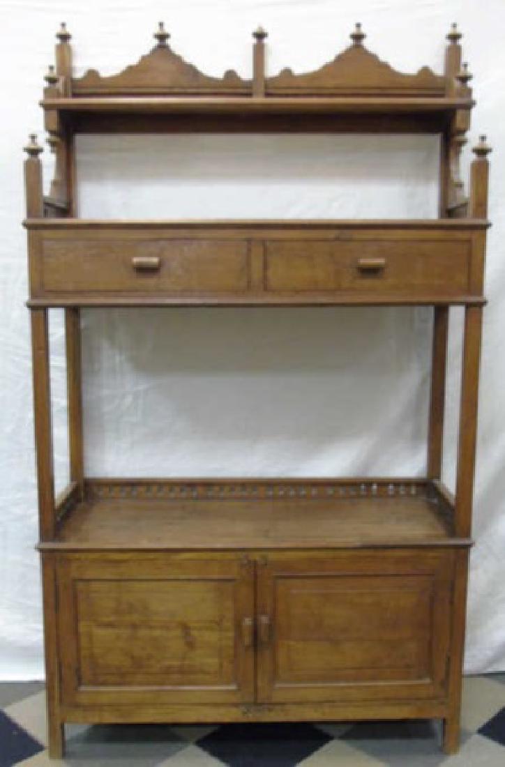 Antique 19th C American Victorian Etagere Cabinet (1 of 5)