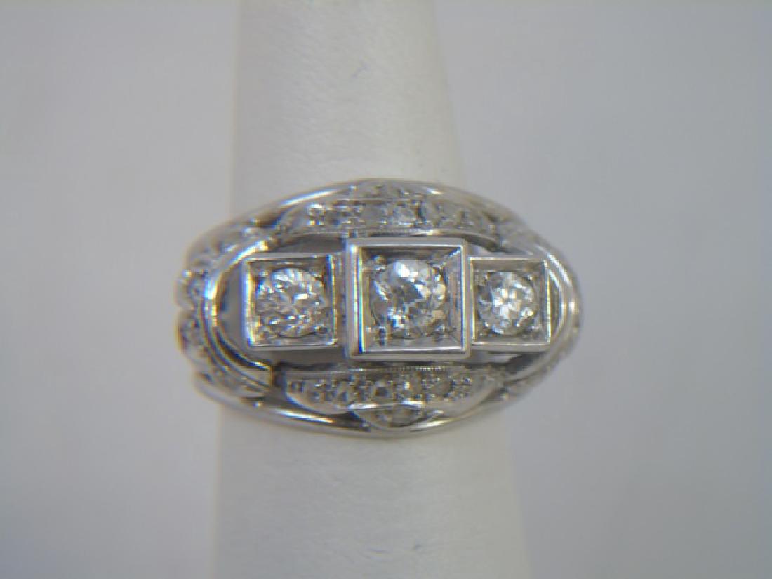 Estate White Gold & Diamond Cocktail Ring (1 of 4)