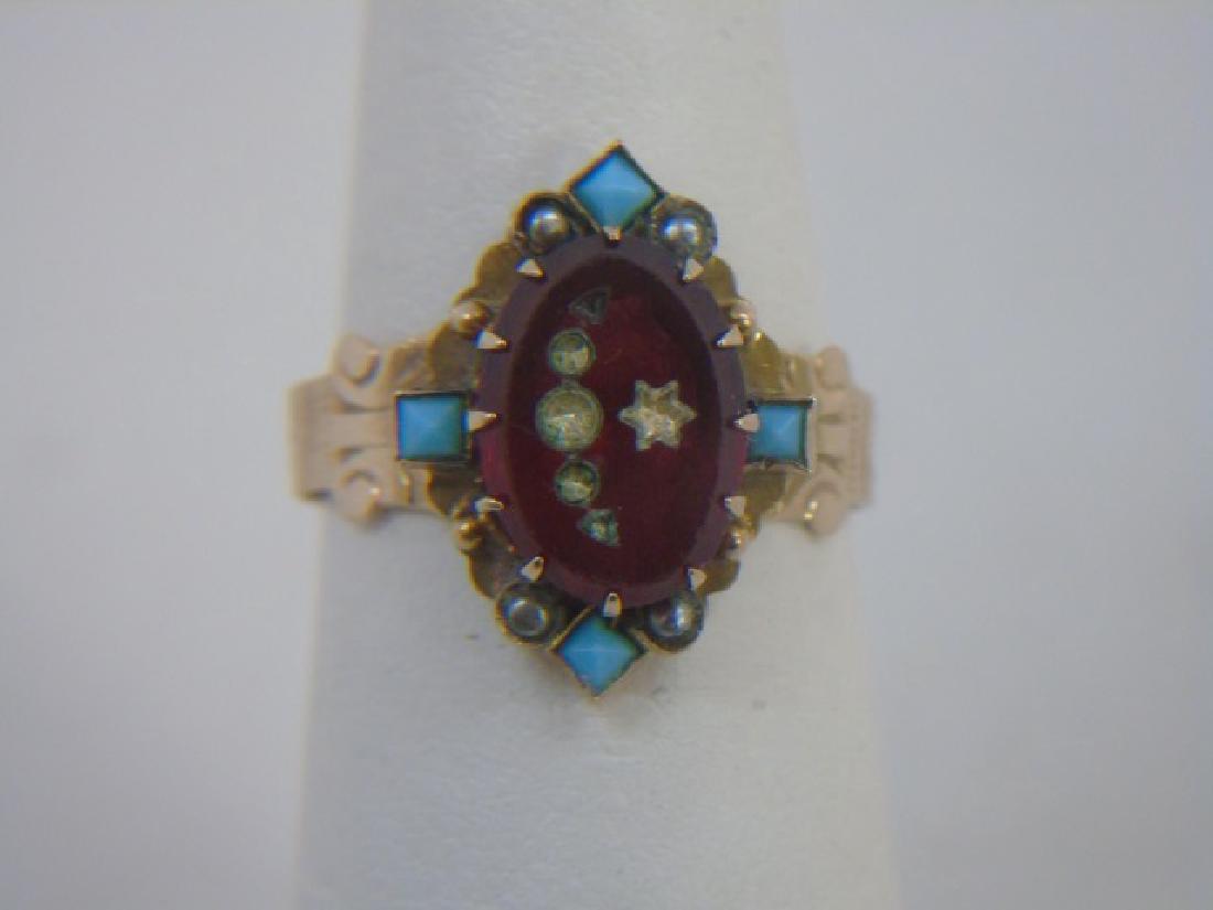 Estate Antique 19th C Victorian Yellow Gold Ring (1 of 4)