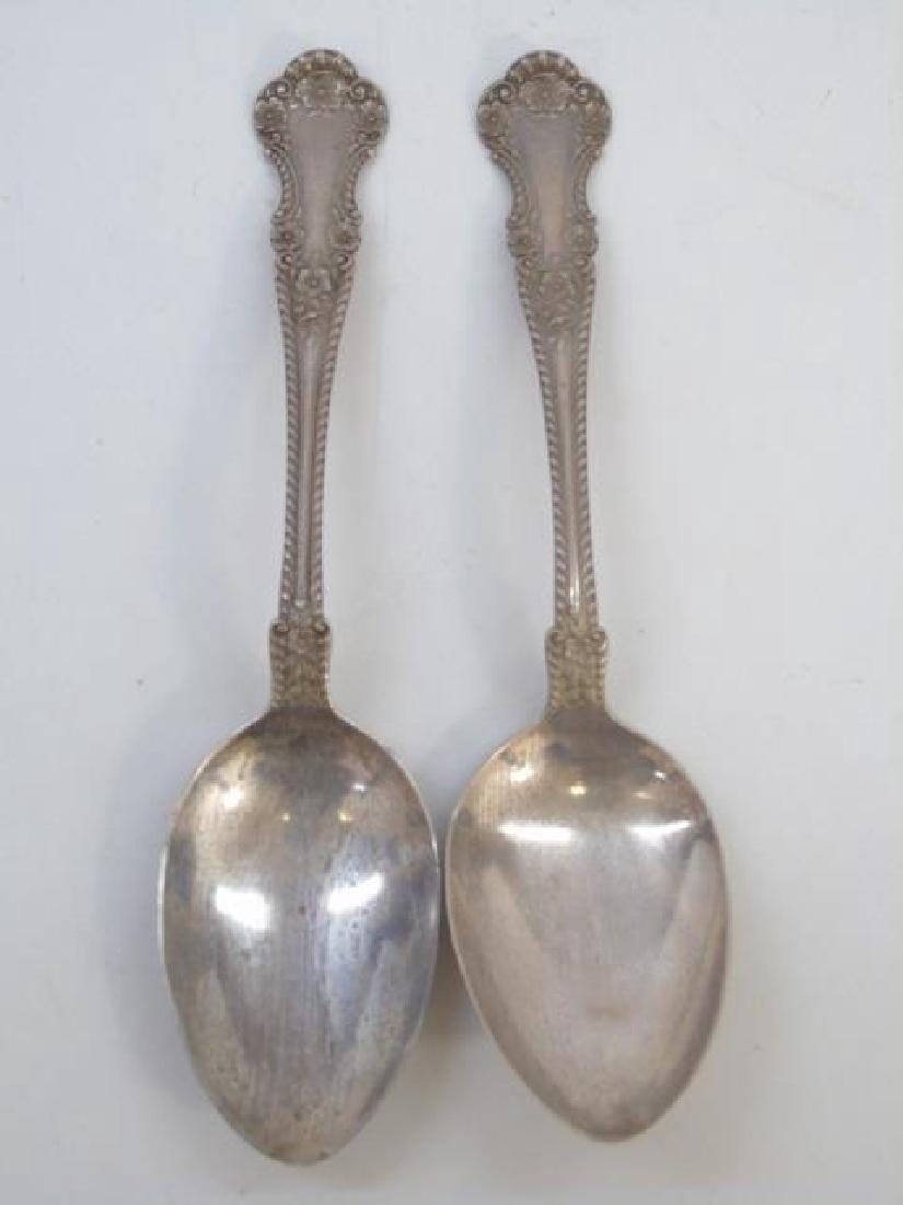 Pair Antique Gorham Sterling Silver Serving Spoons (1 of 5)