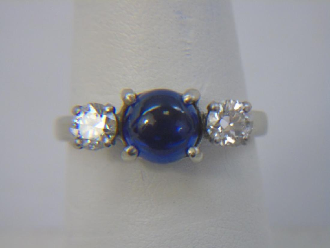 Estate 14kt White Gold Sapphire & Diamond Ring (1 of 4)