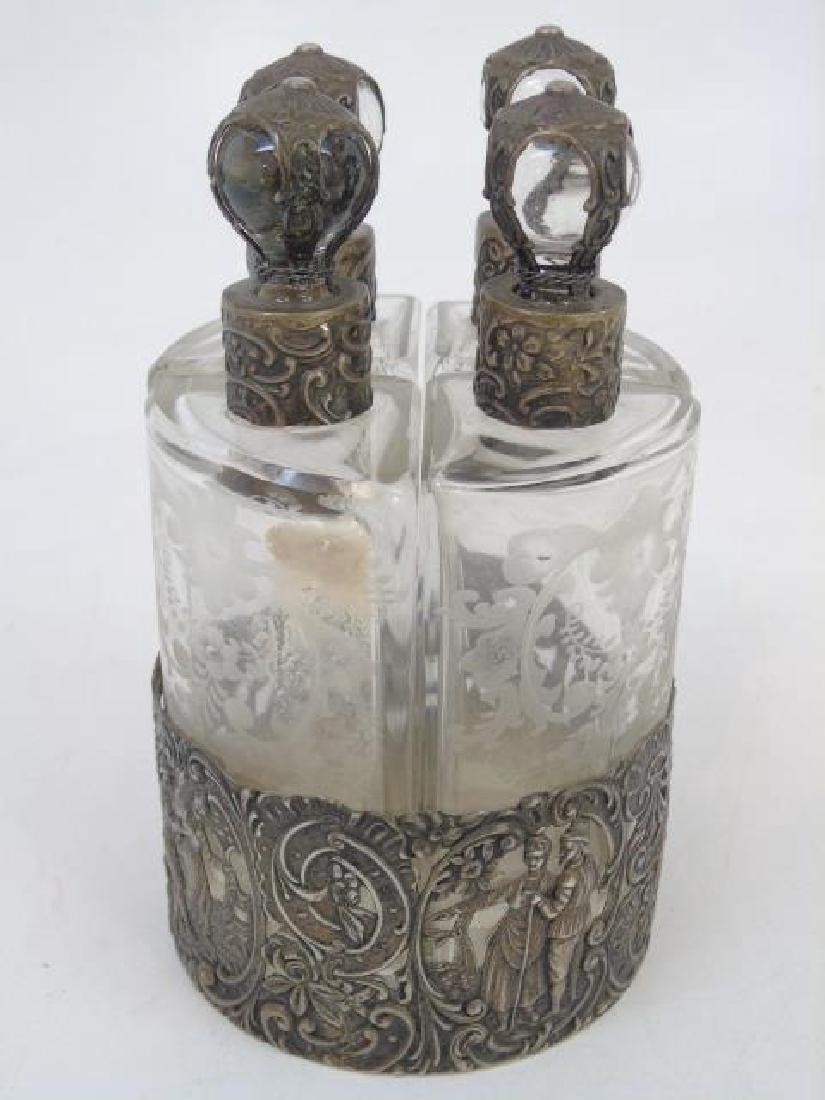 Antique German Repousse Silver Perfume Set (1 of 5)