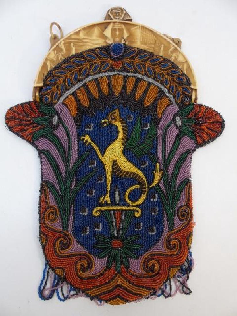 Vintage Egyptian Revival Beaded Ladies Purse (1 of 4)