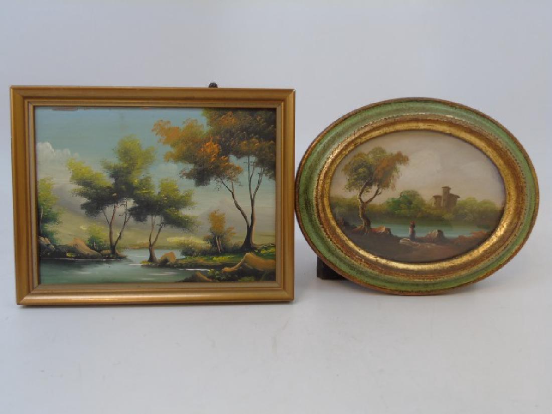 Two Italian Portrait Miniature Landscape Paintings (1 of 3)