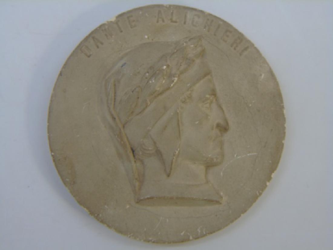 Antique Grand Tour Bust Plaque of Dante Alighieri (1 of 3)