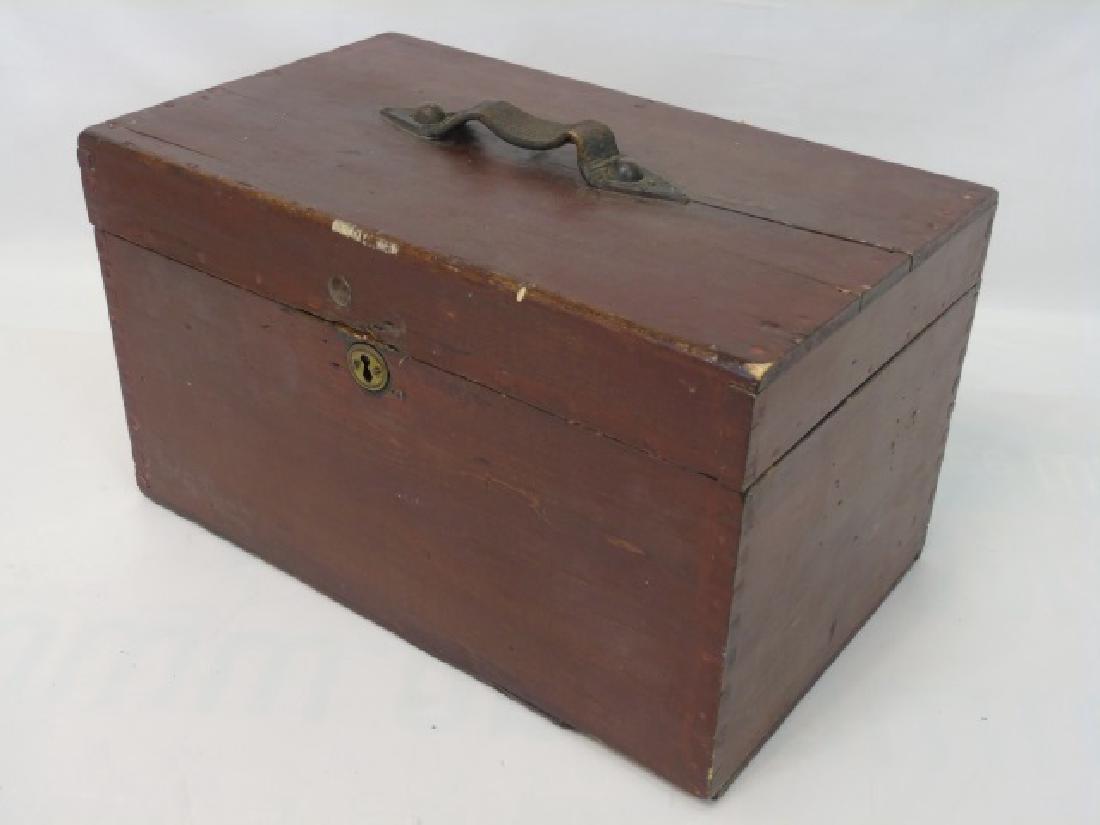 Antique 19th C American Dovetailed Document Box (1 of 4)