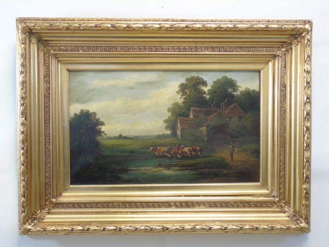 W. P. Cartwright Oil on Canvas Farm in Surrey 1905 (1 of 5)