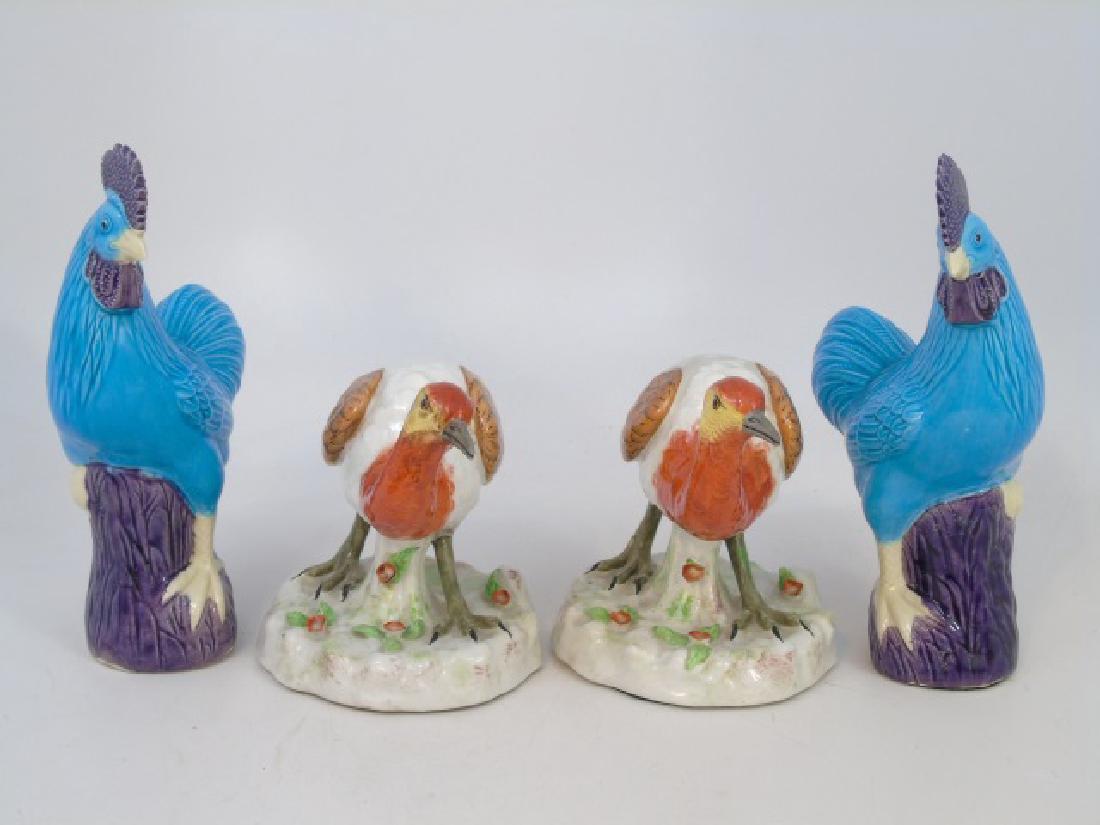 Two Pairs of Hand Painted Porcelain Bird Statues (1 of 4)
