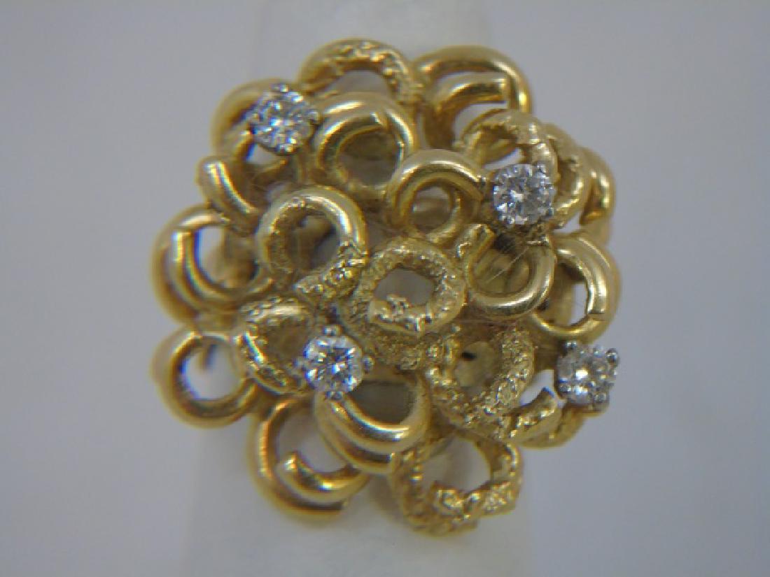 Estate Custom Made Diamond & 18kt Gold Ring (1 of 5)