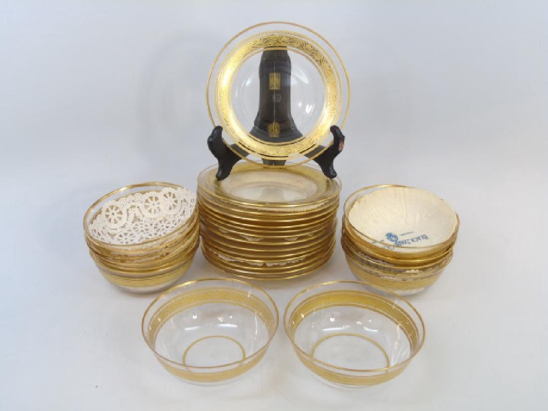 Set of 14 Gilt Decorated Baccarat Bowls & Plates (1 of 5)