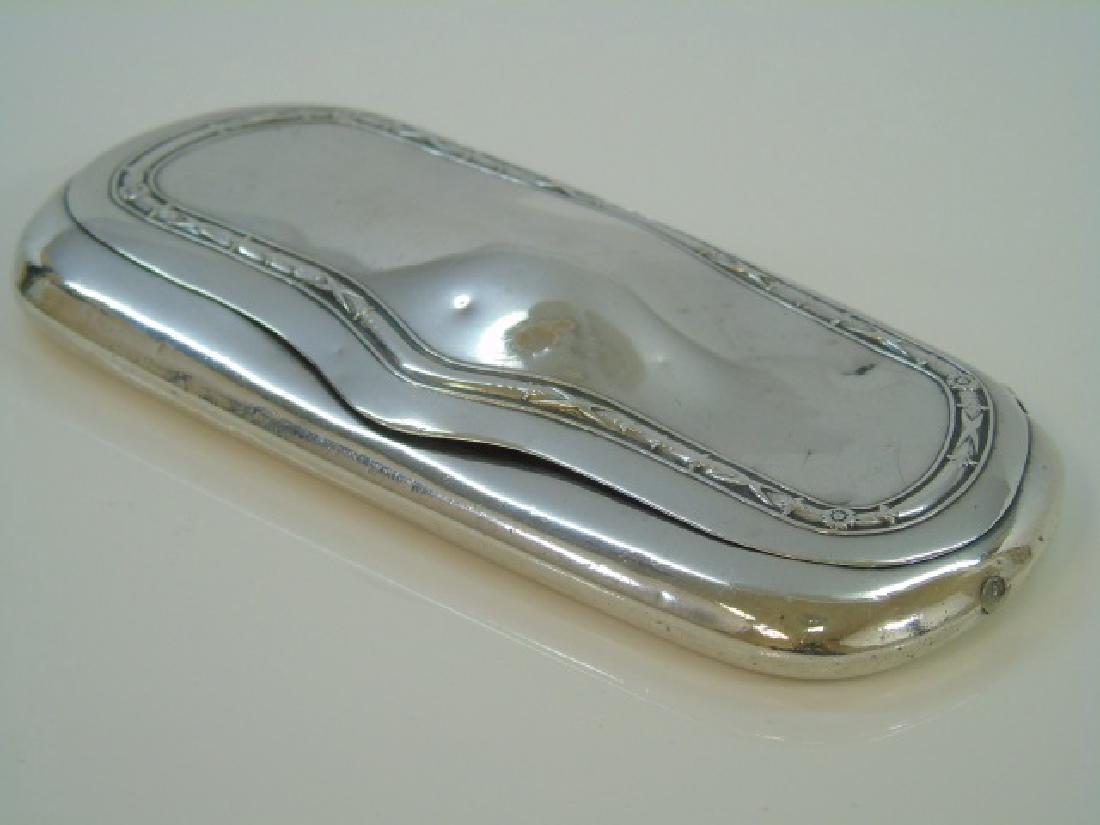 Antique Sterling Silver Velvet Lined Glasses Case: Antique Sterling Silver Velvet Lined Glasses Case. Measures 4.75 inches in length.