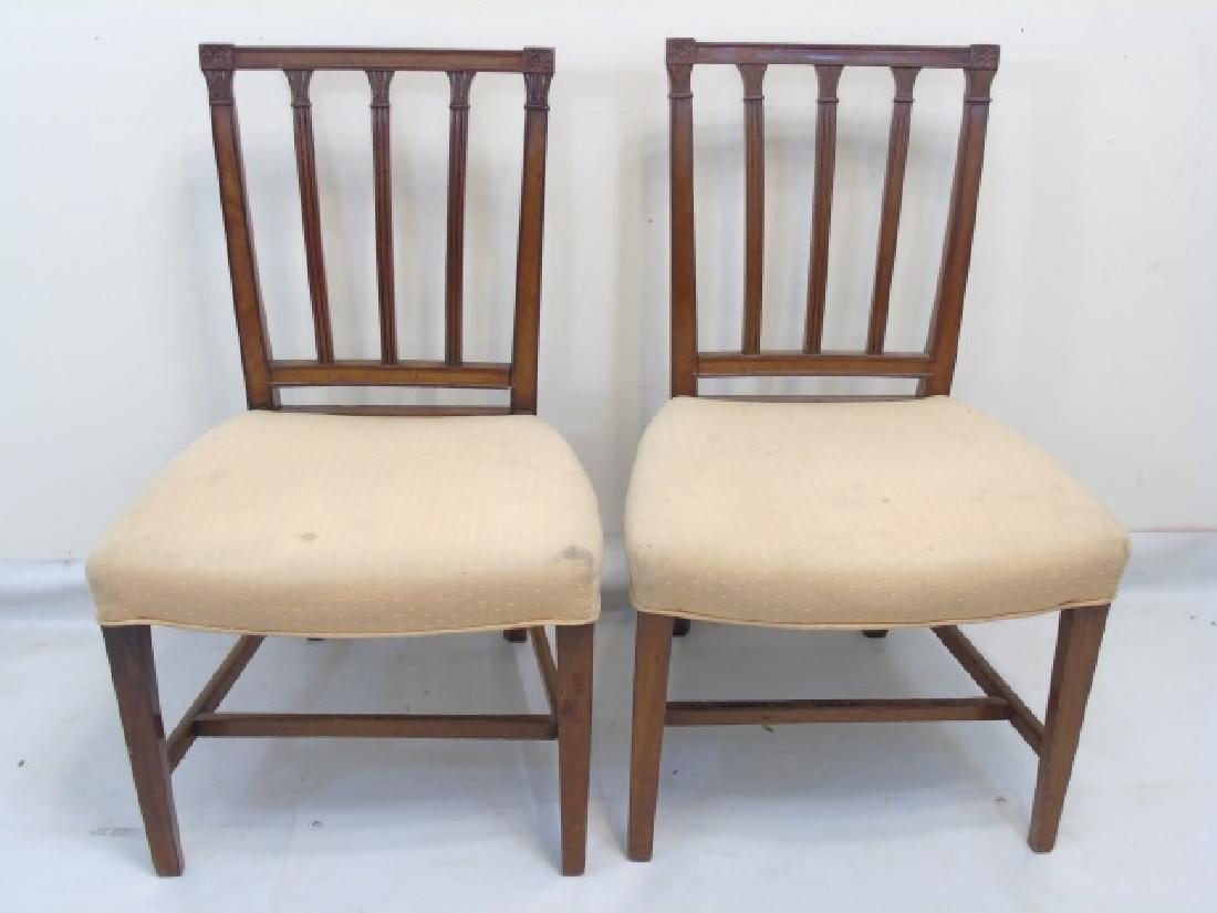 Pair Antique Neo Classical Style Side Chairs (1 of 3)