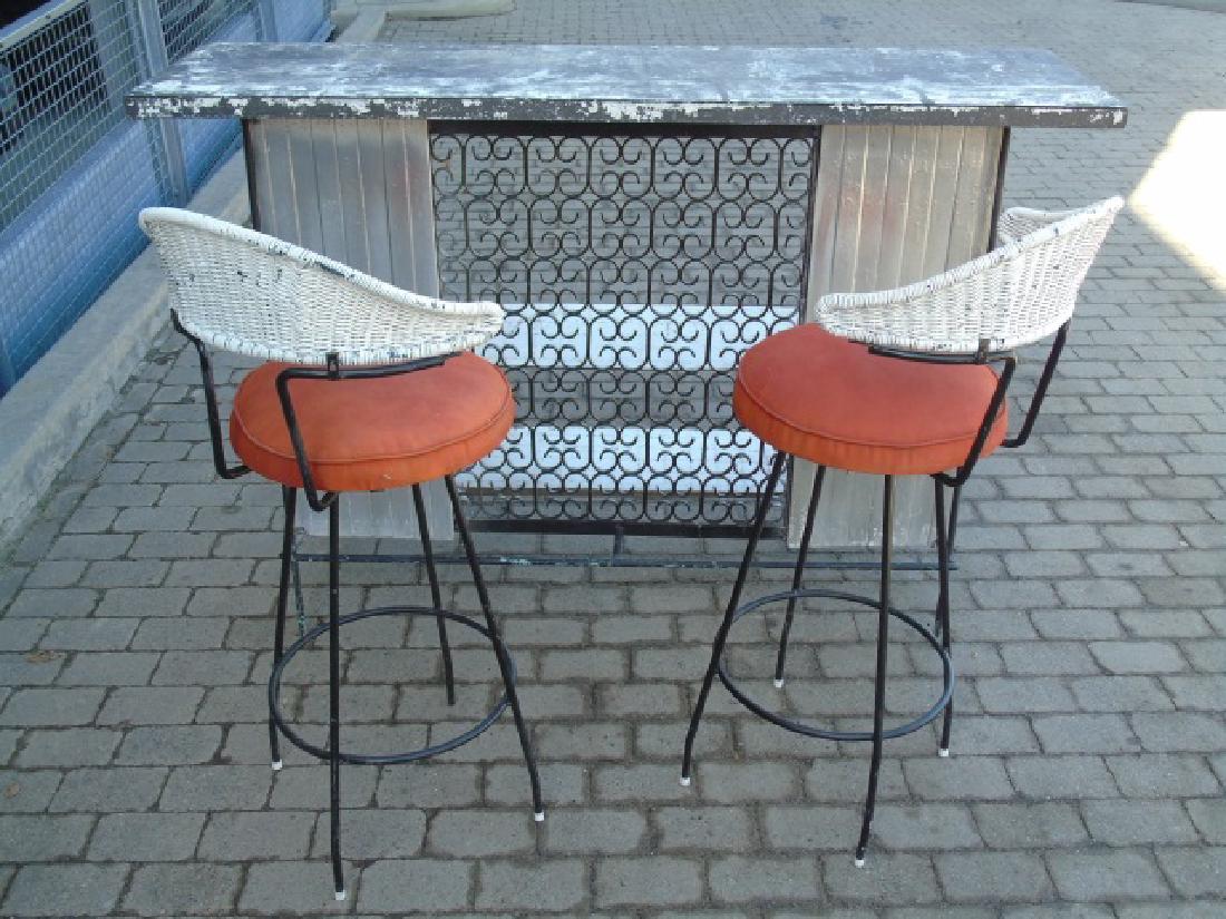 Vintage Outdoor Bar & Pair Stools for Patio / Deck (1 of 4)