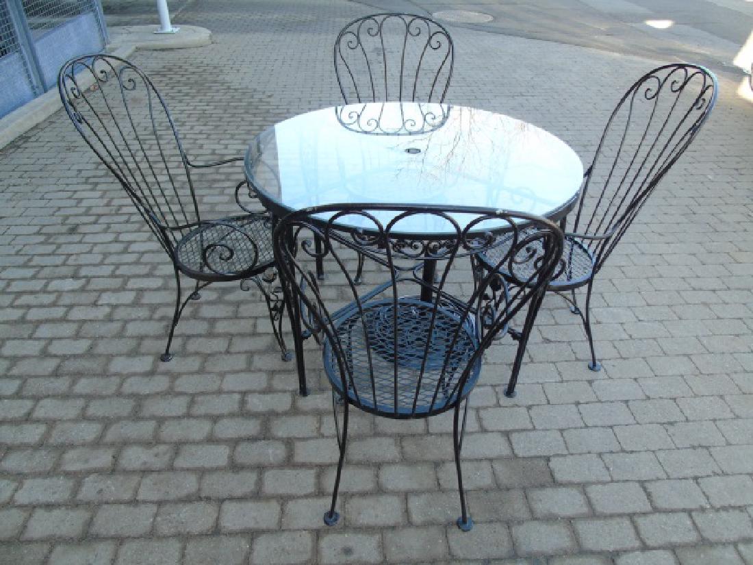 Six Piece Black Metal Patio / Deck Dining Set (1 of 4)