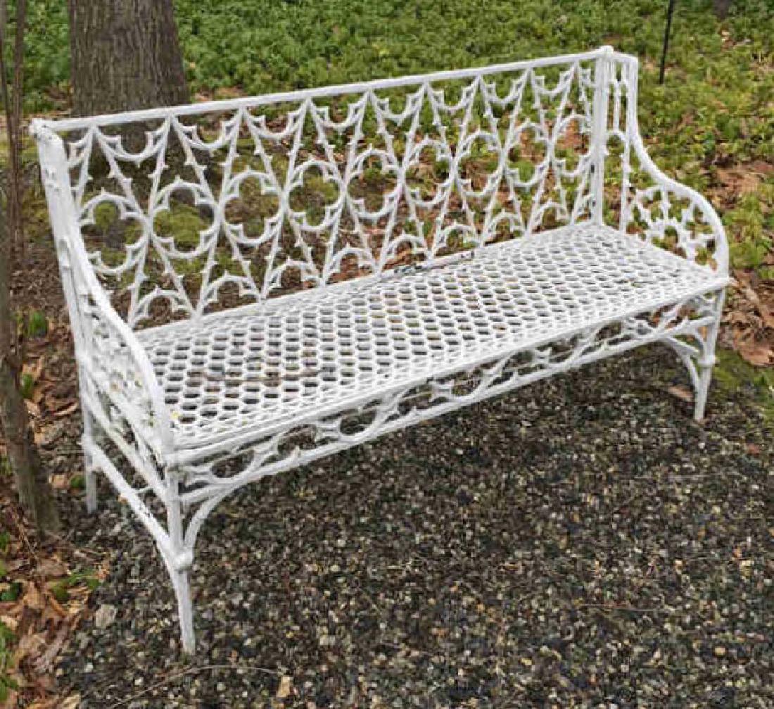 Antique Cast Iron Gothic Revival Settee / Bench (1 of 3)