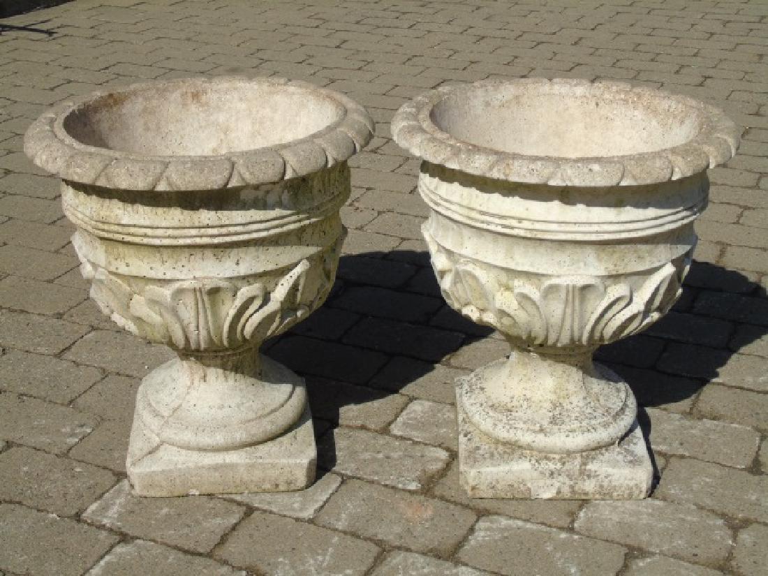 Pair Cast Neo Classical Garden Planter Pots / Urns (1 of 2)