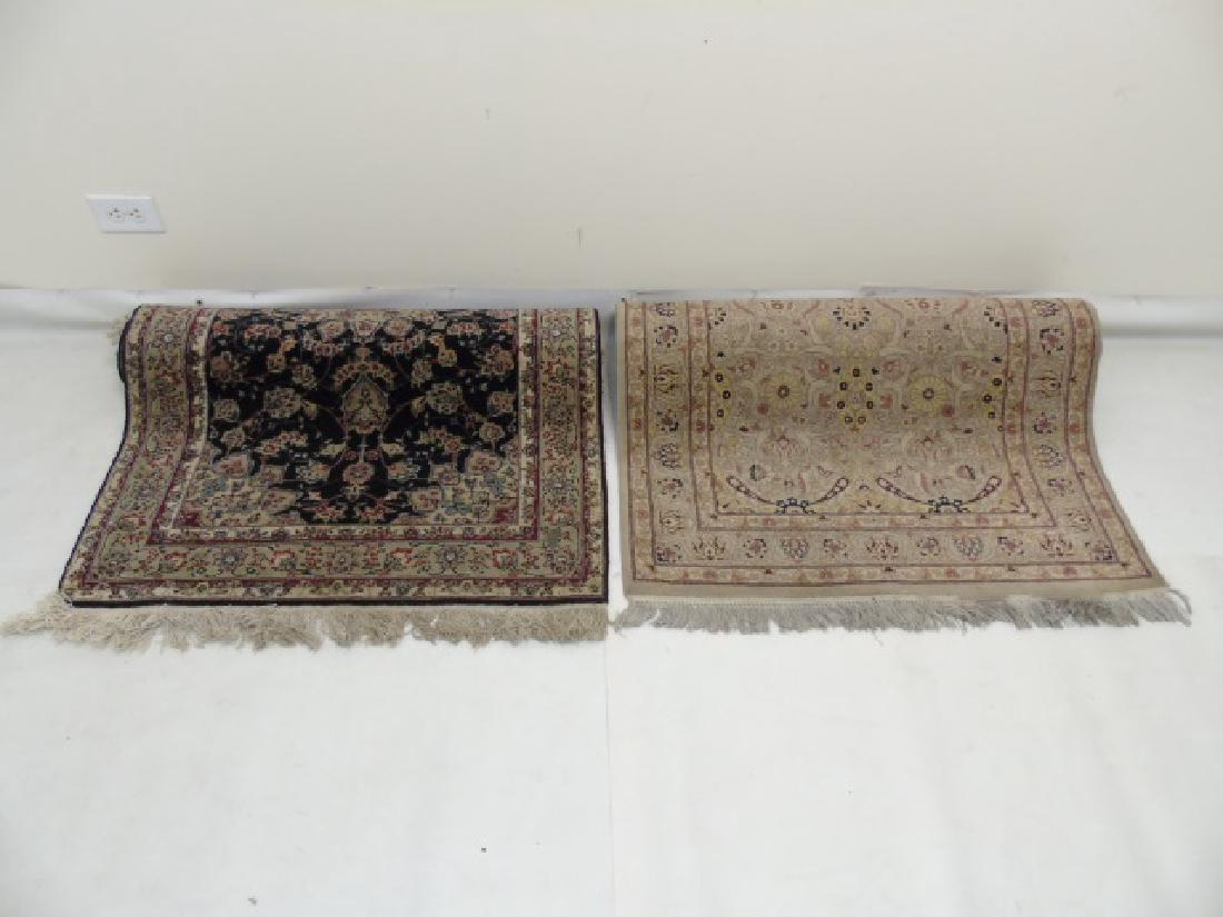 Two Accent Oriental Rugs - Tan & Black Medallion (1 of 7)