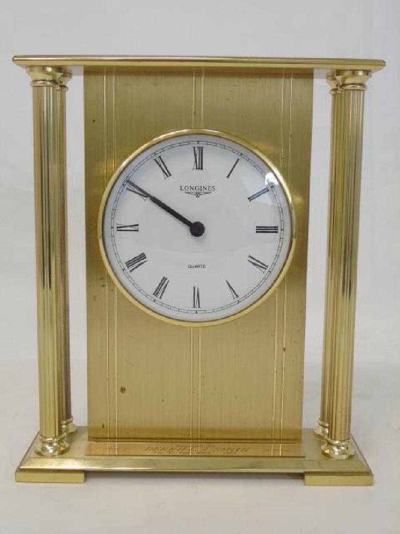 Vintage Longines Gold-Tone Table Quartz Clock (1 of 5)