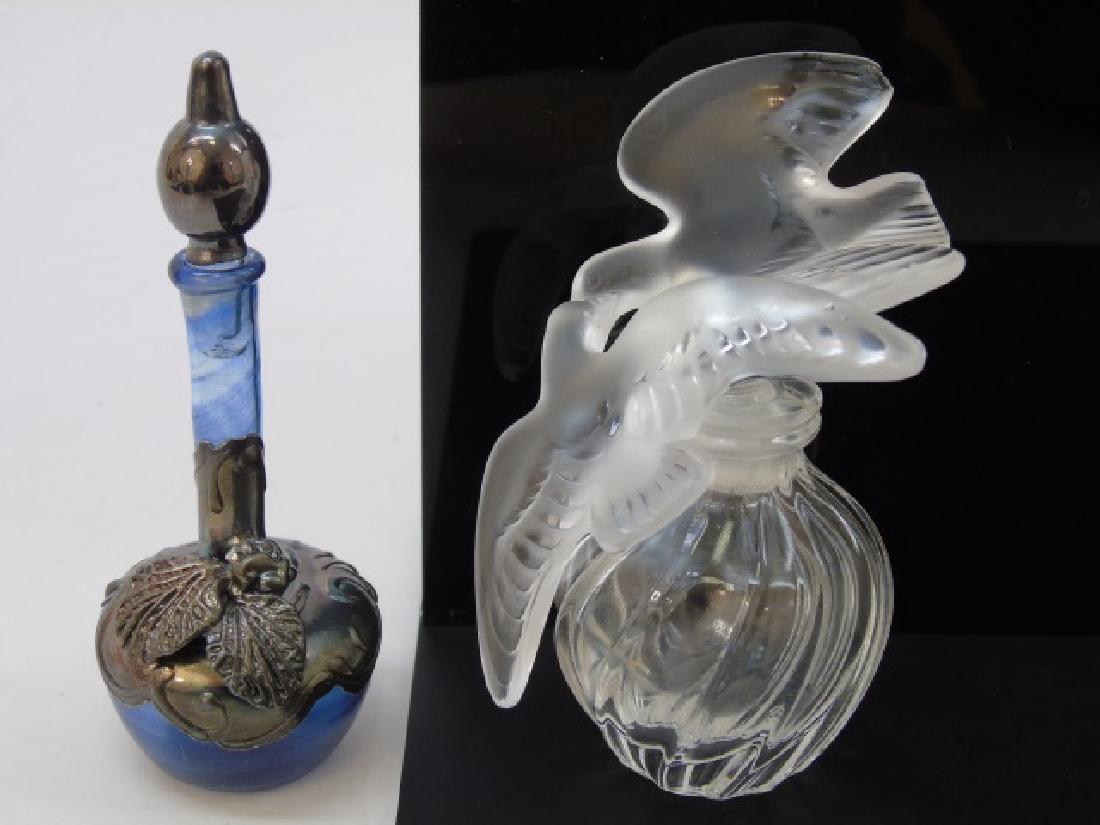 Vintage Art Glass & Signed Lalique Perfume Bottles (1 of 8)