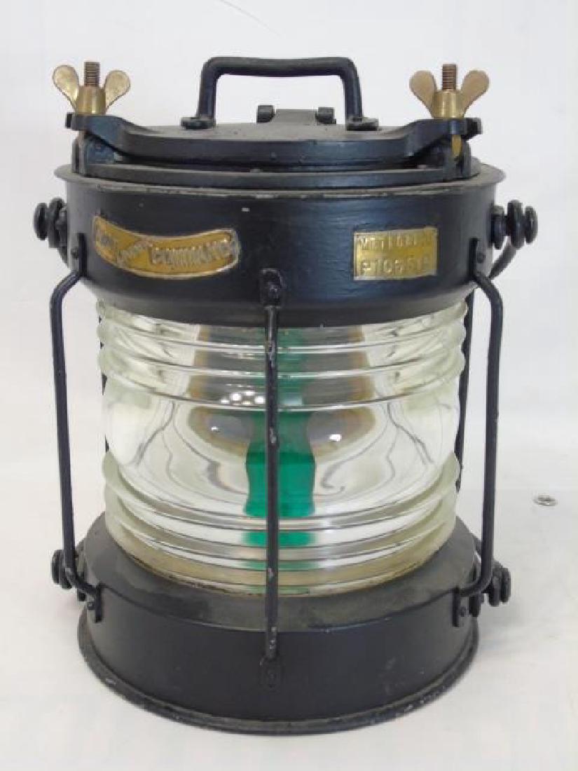 Antique Meterorite Ship Lantern Mount Table Lamp (1 of 3)