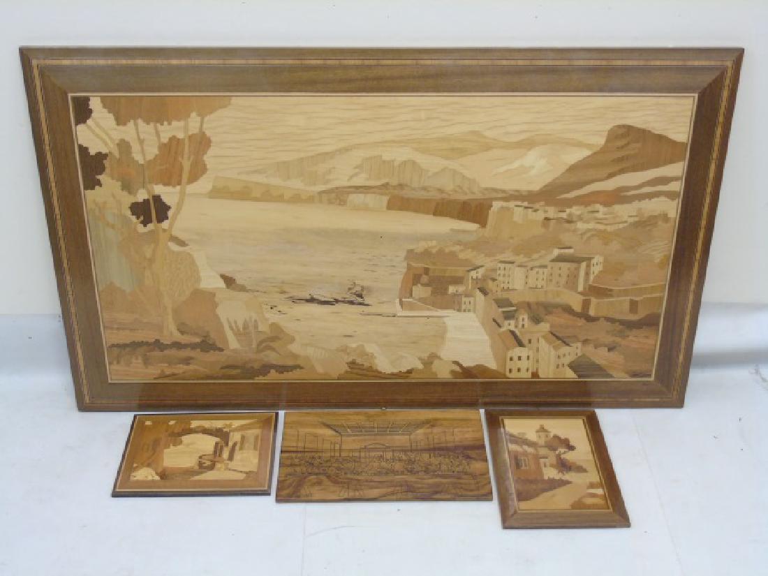 Italian Inlaid Wood Art of Seaside Village Scenes (1 of 7)
