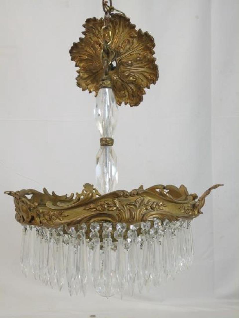 Bronze & Crystal Drop Tiered Chandelier (1 of 4)