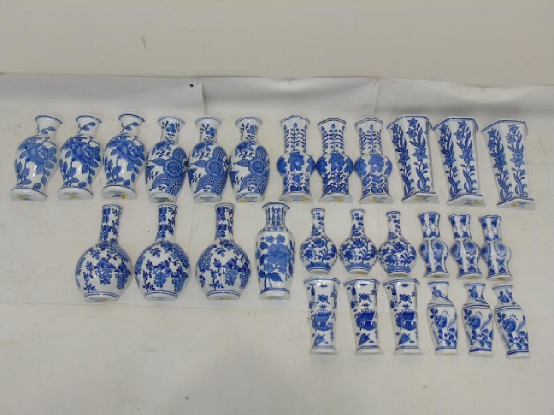 Large Group of Blue & White Porcelain Wall Pockets (1 of 8)