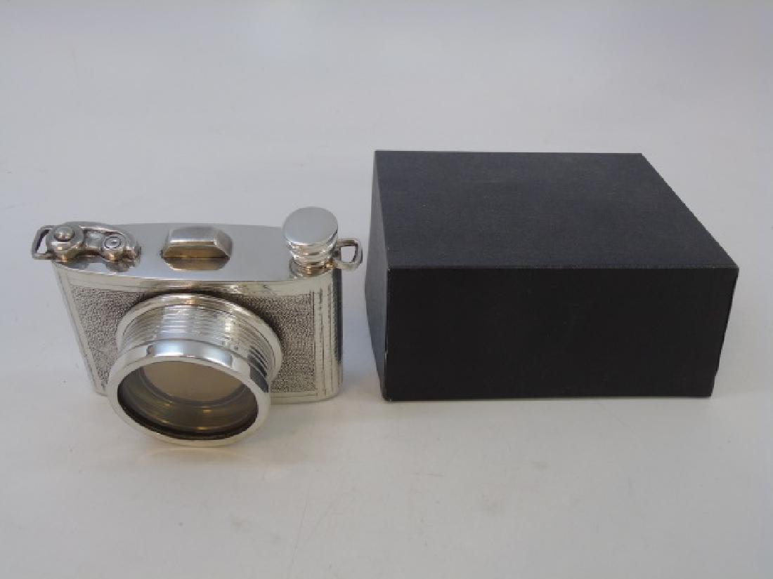 Sheffield English Pewter Camera Shaped Flask NIB (1 of 5)