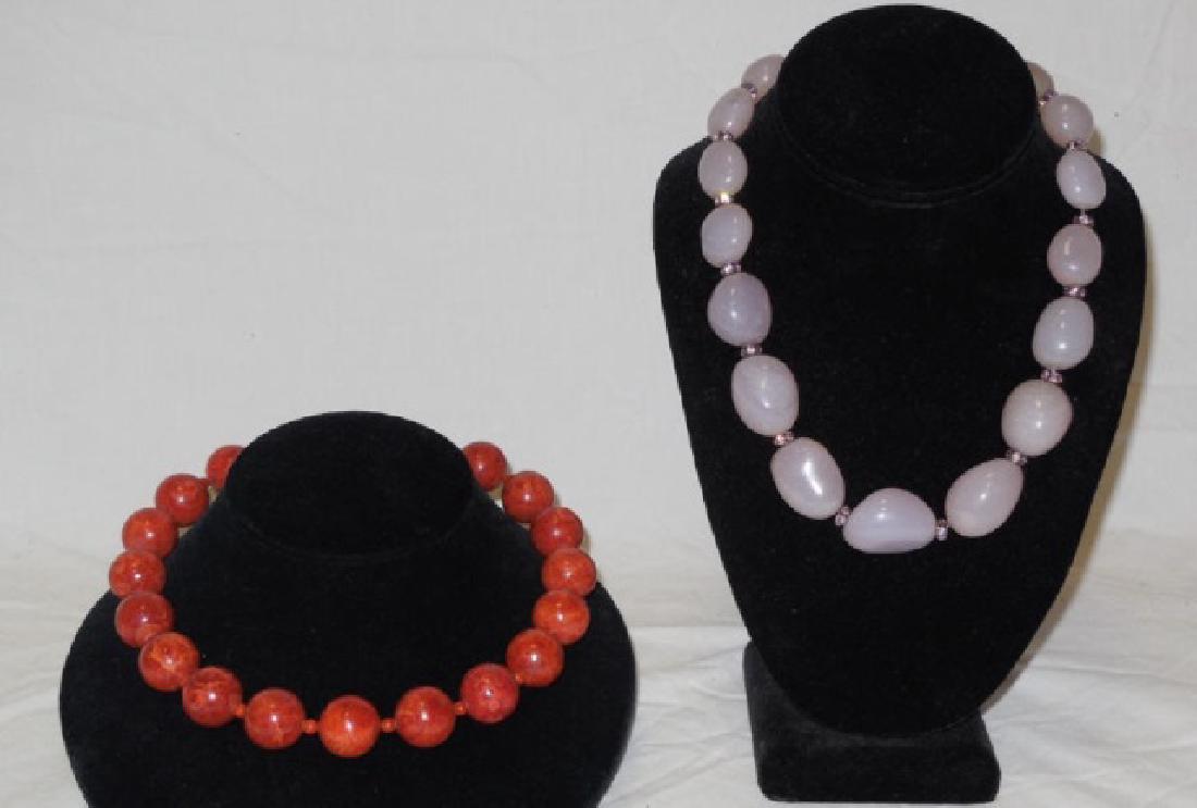 Vintage Carnelian & Natural Stone Bead Necklaces (1 of 9)