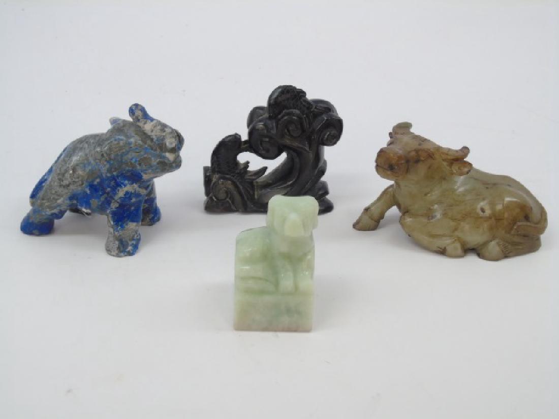 Group of Small Hand Carved Stone Animals Onyx Jade (1 of 7)