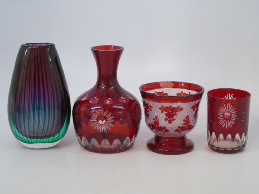 Collection of Ruby Glass, including Kosta Boda (1 of 4)