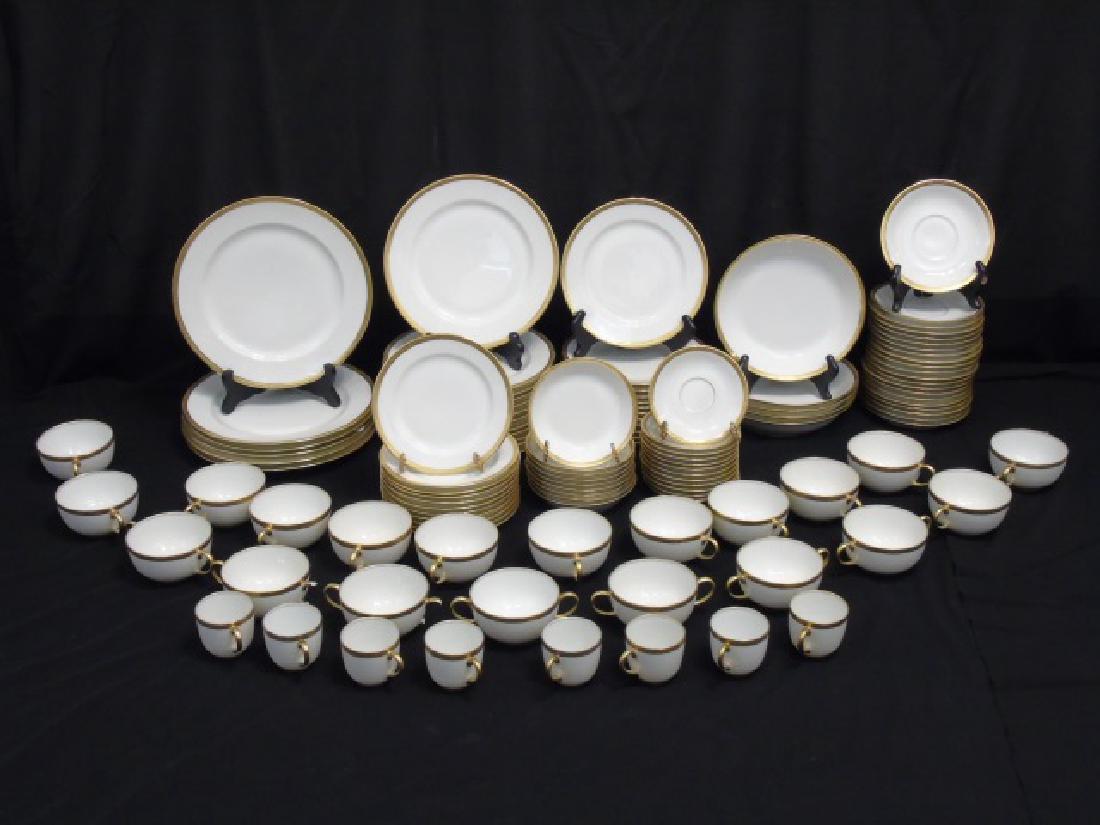 Gold & White Limoges Vignaud Dinner Service (1 of 5)
