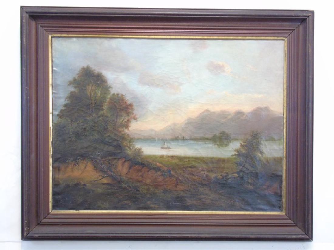 Large Framed Landscape Oil Painting (1 of 3)