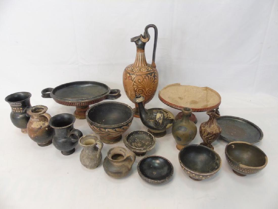 Ancient Greco-Roman Style Painted Pottery Pieces (1 of 6)