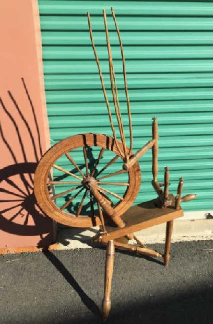 B Squier Signed Antique American Spinning Wheel (1 of 5)