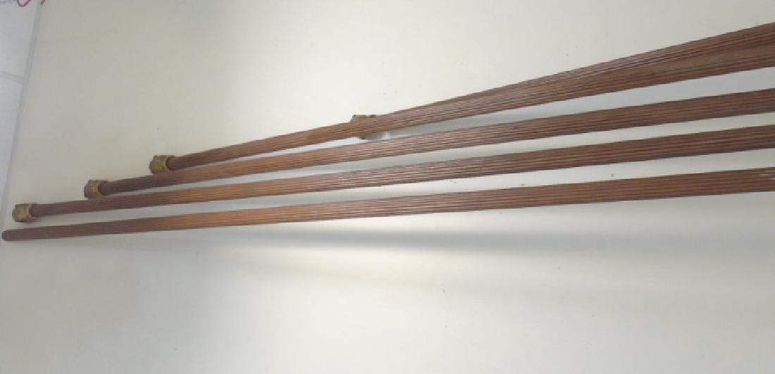 Five Custom Made Fluted Wood Curtain Rods (1 of 5)