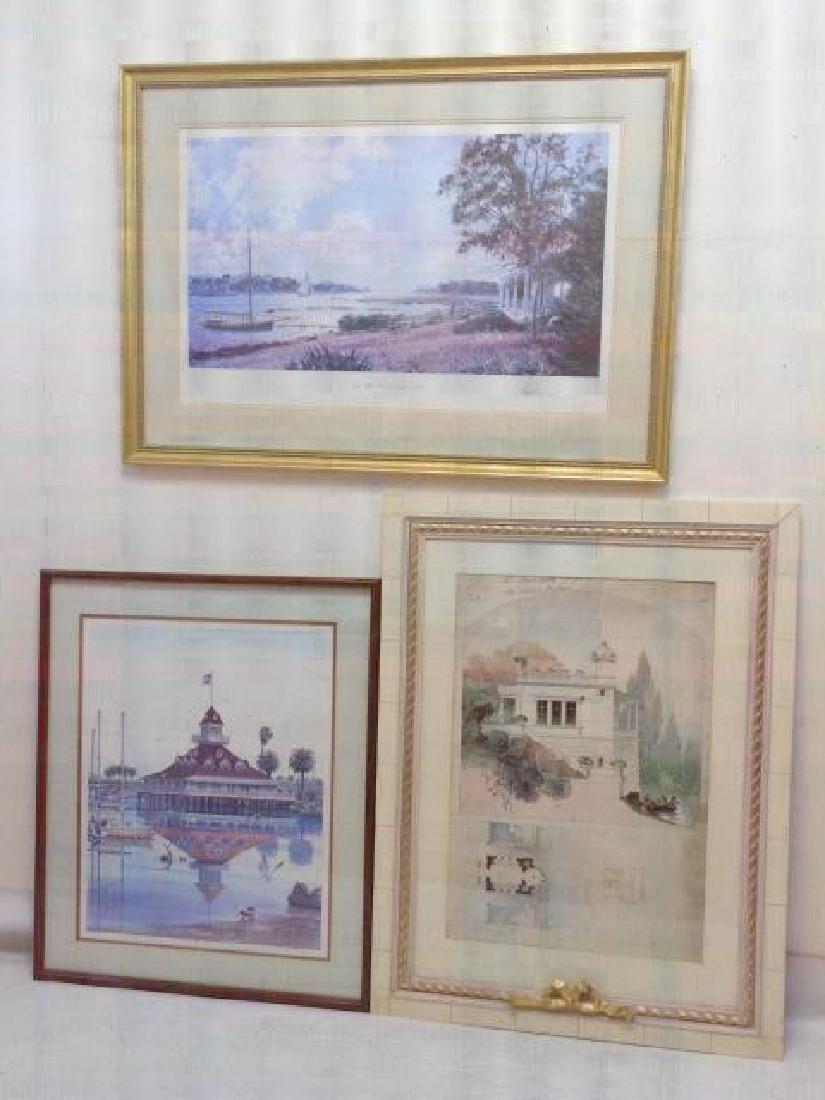 3 Large Framed Works on Paper Rowayton CT & CA (1 of 4)