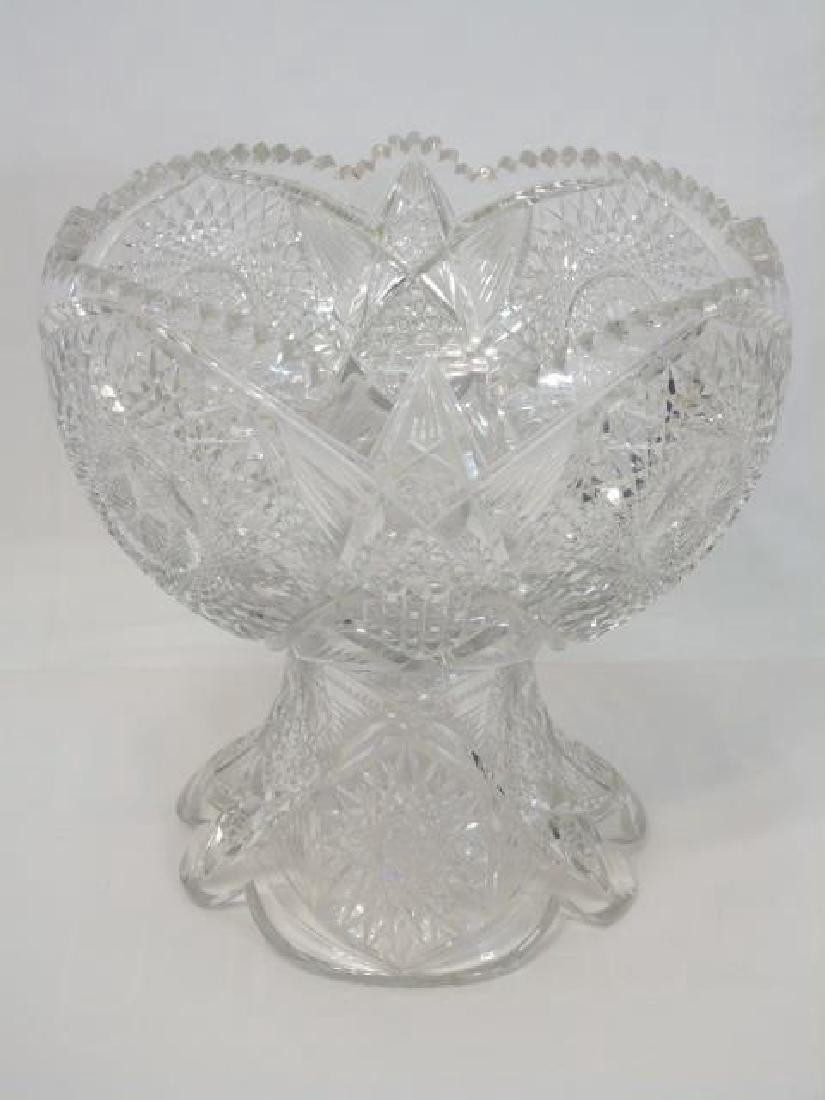Large Antique Brilliant Cut Crystal Punch Bowl (1 of 3)