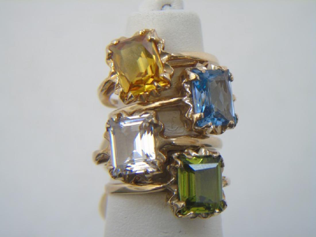 Four Vintage 10kt Yellow Gold Stacking Rings (1 of 5)