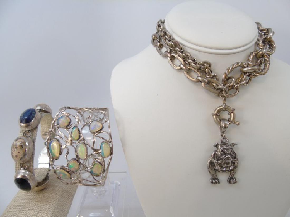 Sterling Silver Group Lot - Bracelets & Necklace (1 of 6)