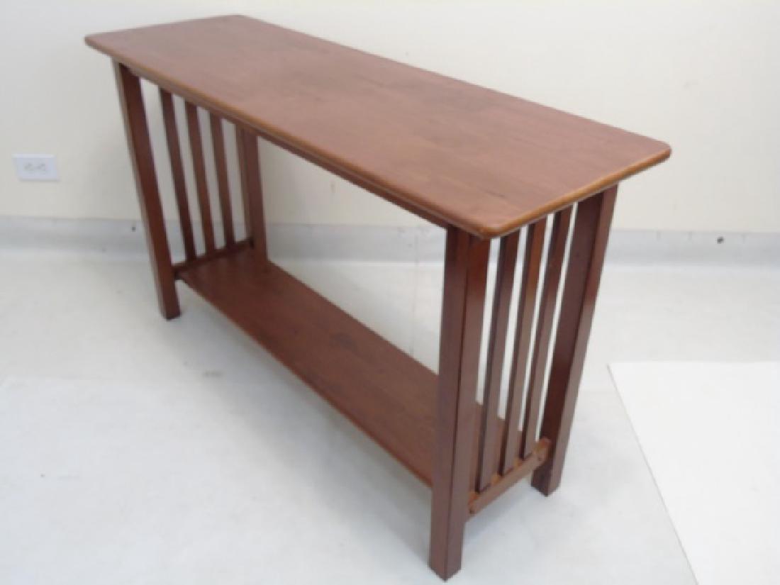 Mission Style Console Hall Table with Lower Shelf (1 of 3)